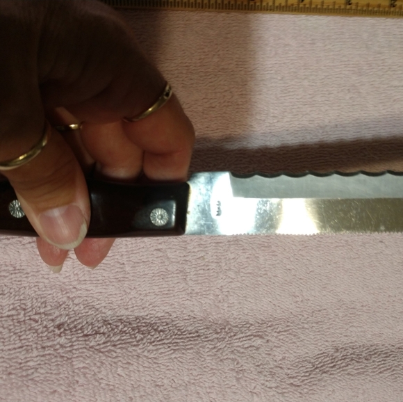 Vintage Wonder Serrated CARVING KNIFE 14 inches Blades both sides - Picture 8 of 11